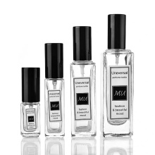 Wholesale Spray Perfume Bottle Transparent Square 5ml 10ml 15ml 30ml Glass Refillable Perfume Glass Bottle